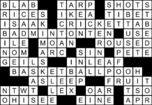 December Crossword Answers
