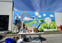 Bathed in color: New wall mural being created in Perrysburg