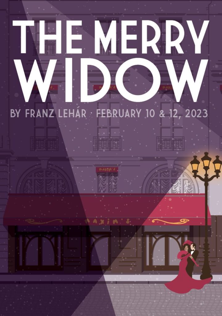 A woman in a long, fancy dress canoodles with a man in a tuxedo underneath a streetlamp