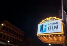 a marquee outside Croswell Theater promotes the AIFF