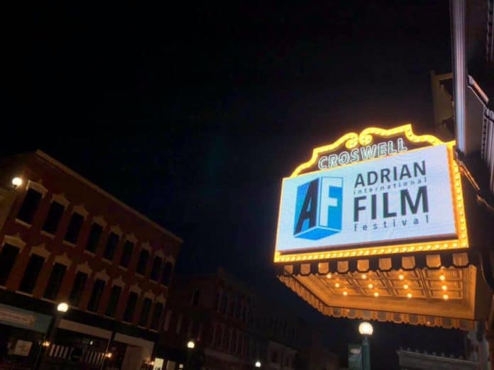 a marquee outside Croswell Theater promotes the AIFF