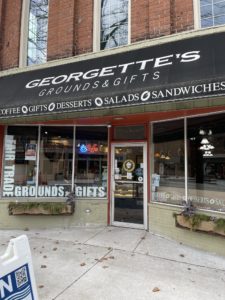 a view of the front of Georgette's cafe