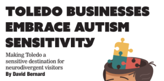 illustrated man holds a puzzle piece as several click together atop his head