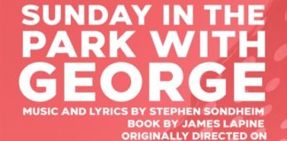 poster for a play called sunday in the park with george