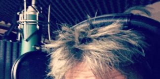 portrait of musician Rob Storm in a recording studio