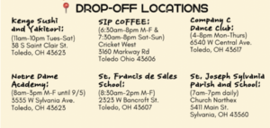 Drop off locations