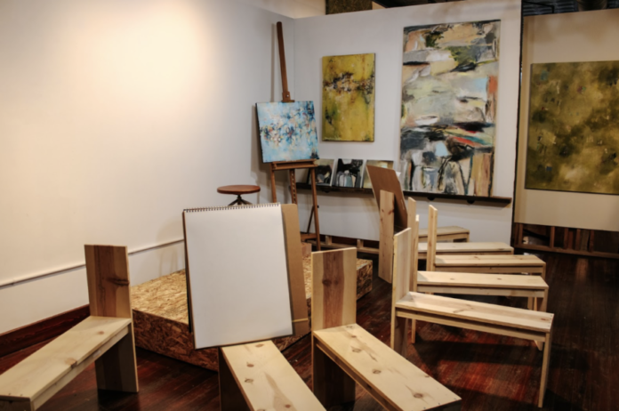 A group art classroom at The Fuller Art House.