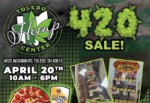 Toledo Hemp Center's 4/20 deals and giveaways.