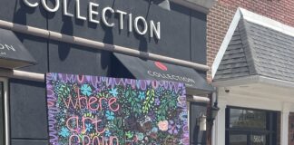 Where Art Grows chalkboard sign