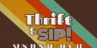 thrift and sip flyer