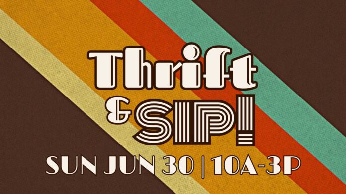 thrift and sip flyer