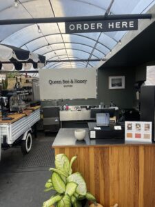 Queen Bee & Honey coffee shop in Hoen’s Garden Center.
