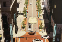 Artist's Rendering of the Proposed Streetscape at Four Corners